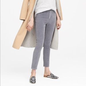 Banana Republic Gray Corduroy Ankle Skinny Pant